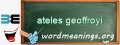 WordMeaning blackboard for ateles geoffroyi